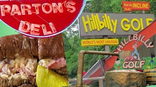 Partons Deli Review amp Hillbilly Golf Gatlinburg Tennessee Sandwiches and Mini Golf Old School 2020 [upl. by Fanchon]