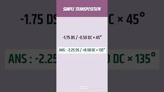 Simple transposition  optometry Rahitha ibrahim optometrysolution pscoptometry rahithaibrahim [upl. by Lonny]