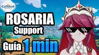 GUIA ROSARIA SUPPORT en 1 MINUTO 🕐 FREE TO PLAY  Genshin Impact ✅ [upl. by Toft]