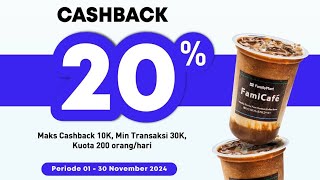 FAMILY MART CASHBACK 20 GOPAY COINS PAYMENT VIA APLIKASI GOPAY [upl. by Naujat23]