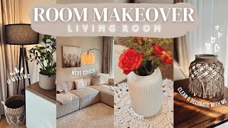 ROOM MAKEOVER 🌺I Mein neues Wohnzimmer 🛋️I Clean amp Decorate with me 💕 [upl. by Mell]