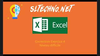 Excel  Exercice 4  Corrige [upl. by Radmilla]