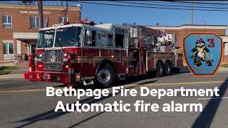 Bethpage Fire Department Ladder 3 responding to a automatic fire alarm [upl. by Gusti539]