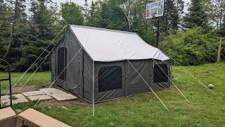 Kodiak Canvas 6170 12x12 Cabin Lodge tent initial impressions [upl. by Johppah128]