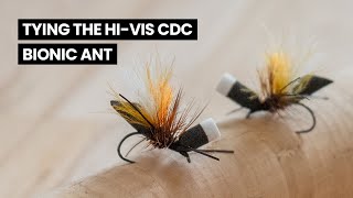 Fly Tying Tutorial The Hi Vis CDC Bionic Ant Dry Fly Pattern  Great summer terrestrial for trout [upl. by Nywled256]