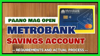 Metrobank Savings ATM Account How to Open and the Requirements [upl. by Noivax740]