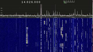 Airspy HF with Gqrx 29 on 20 m CW [upl. by Northway169]