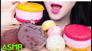 ASMR CHOCOLATE ICE CREAM MOCHI MACARON 초콜릿 아이스크림 스노우 모찌 마카롱 아이스크림 먹방 EATING SOUNDS [upl. by Nils508]