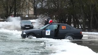 Rahvaralli Koeru Talv 2024 floated roads sinking cars rally drivers in big trouble [upl. by Lefty809]