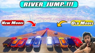 Indian Cars New Model Vs Old Model 100000 Bumps Ramp Jump Challenge GTA 5 [upl. by Brady]