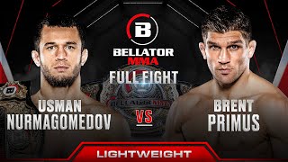 Usman Nurmagomedov vs Brent Primus Lightweight Title Bout  Bellator 300 Full Fight [upl. by Hamehseer839]