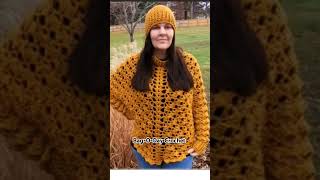 Crochet Sleeved Poncho Tutorial [upl. by Nila]