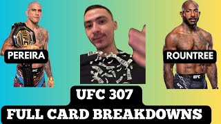 UFC 307 Pereira Vs Rountree FULL Card Predictions BETTING Breakdowns [upl. by Ahsian354]