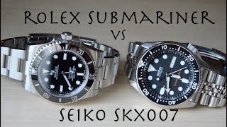 Rolex Submariner VS Seiko SKX007 [upl. by Quickel369]