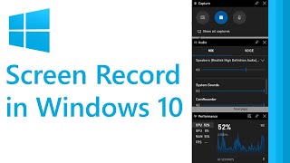 How to record screen with Windows 10 FREE [upl. by Anat947]