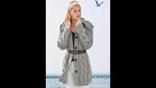 Длинный Кардиган Спицами  фото 2019  Long Cardigan Spokes Photo  Lange Strickjacke Speichen Foto [upl. by Salome]