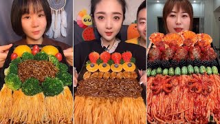 Chinese mukbang eating soo fast can you do that 🌶 🔥 Eating Sound [upl. by Jamill]