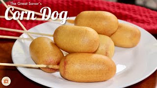 Easiest CORN DOGS Recipe with Pancake Mix  Corn Dog Semi Pro [upl. by Anavas368]