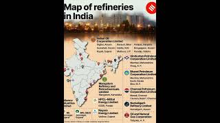 Refineries Of India refinerias map upsc [upl. by Sairu484]