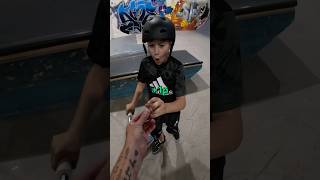 i changed his life😢 funny skatepark skate scooter comedy fun fail pain spanner [upl. by Stevenson]