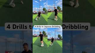 4 Drills to Improve Your Dribbling 🔥 footballtraining [upl. by Lawan921]