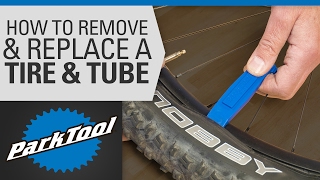 How to Remove and Install a Bicycle Tire amp Tube [upl. by Aribold]