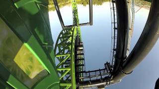 Green Lantern First Flight OnRide POV at Six Flags Magic Mountain Los Angeles  Valencia CA [upl. by Fineman]