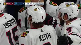 Duncan Keith Late GameWinning Goal  Blackhawks vs Blues [upl. by Rosetta]