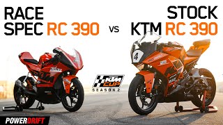 Can the stock KTM RC 390 beat a racespec RC 390 ftEmmanuel Jebraj  KTM Cup Season 2  PowerDrift [upl. by Pollock]