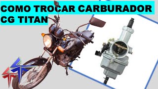 como trocar carburador cg titan 🏍️125 [upl. by Cathey]