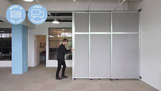 Versare Operable Wall Sliding Room Divider [upl. by Ahsiakal765]