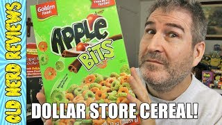 Apple Bits Cereal REVIEW Eating The Dollar Stores 💵💲 [upl. by Ferdinanda]