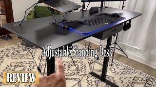 FEZIBO Standing Desk Is Height Adjustable Review  Is It Worth It [upl. by Jea725]