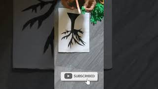 Tree making using cardboard amp paperpaper tree craft [upl. by Alihs]