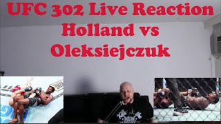 UFC 302 Live Reaction Holland vs Oleksiejczuk [upl. by Savart812]