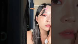 warm vs cool tone makeup 🧡🩷 [upl. by Wiencke]