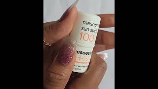 Mesoestetic melan 130 pigment control vs Mesoestetic sun stick 100 love beauty swatches makeup [upl. by Hittel558]