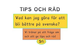 Tips och råd att lära sig svenska Sfi [upl. by Lissy220]