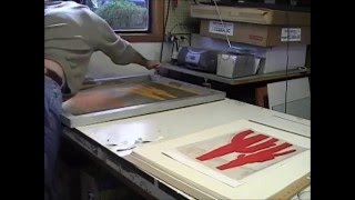 Making a Hand Pulled Serigraph Silkcreen Printing [upl. by Demitria]