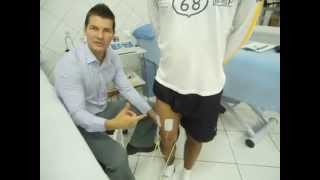 LESÃO LIGAMENTAR do JOELHO Eletroestimulação Clínica de Fisioterapia Dr Robson Sitta [upl. by Attenohs558]