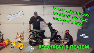 Tao Motor Pony 50cc Scooter Assembly taomotorfamily taomotor luchmob scooter 50cc fun review [upl. by Charil]