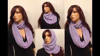 How to Crochet a Round Infinity Scarf Pattern 177│by ThePatternFamily [upl. by Razal327]