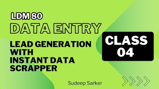 Data Entry Lead Generation with Instant Data Scrapper Class 4 [upl. by Halullat646]