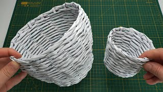 Prepared for my next video  How to Make Newspaper Basket  Newspaper Weaving [upl. by Vito233]