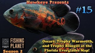 Fishing Planet S2  Ep 15 Oscars Trophy Warmouth amp Trophy Bluegill at the FL Everglades Map [upl. by Zuzana]