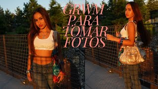 grwm para salir a tomar fotos en la ciudad arreglateconmigo makeup vlogsusa [upl. by Yesac]