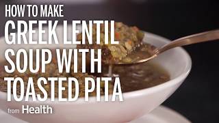 How to Make Greek Lentil Soup with Toasted Pita  Health [upl. by Ivgnout409]