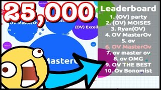 Epic Agario Gameplay  TAKING OVER THE LEADERBOARD RECORD 25000 Agario Score [upl. by Errised783]