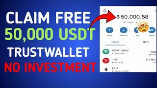 How to hack 50000 USDT in trust wallet Get free 50000 USDT [upl. by Zena]