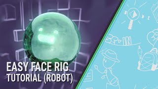 How to create a simple 2d face rig in blender Robot face [upl. by Llereg]